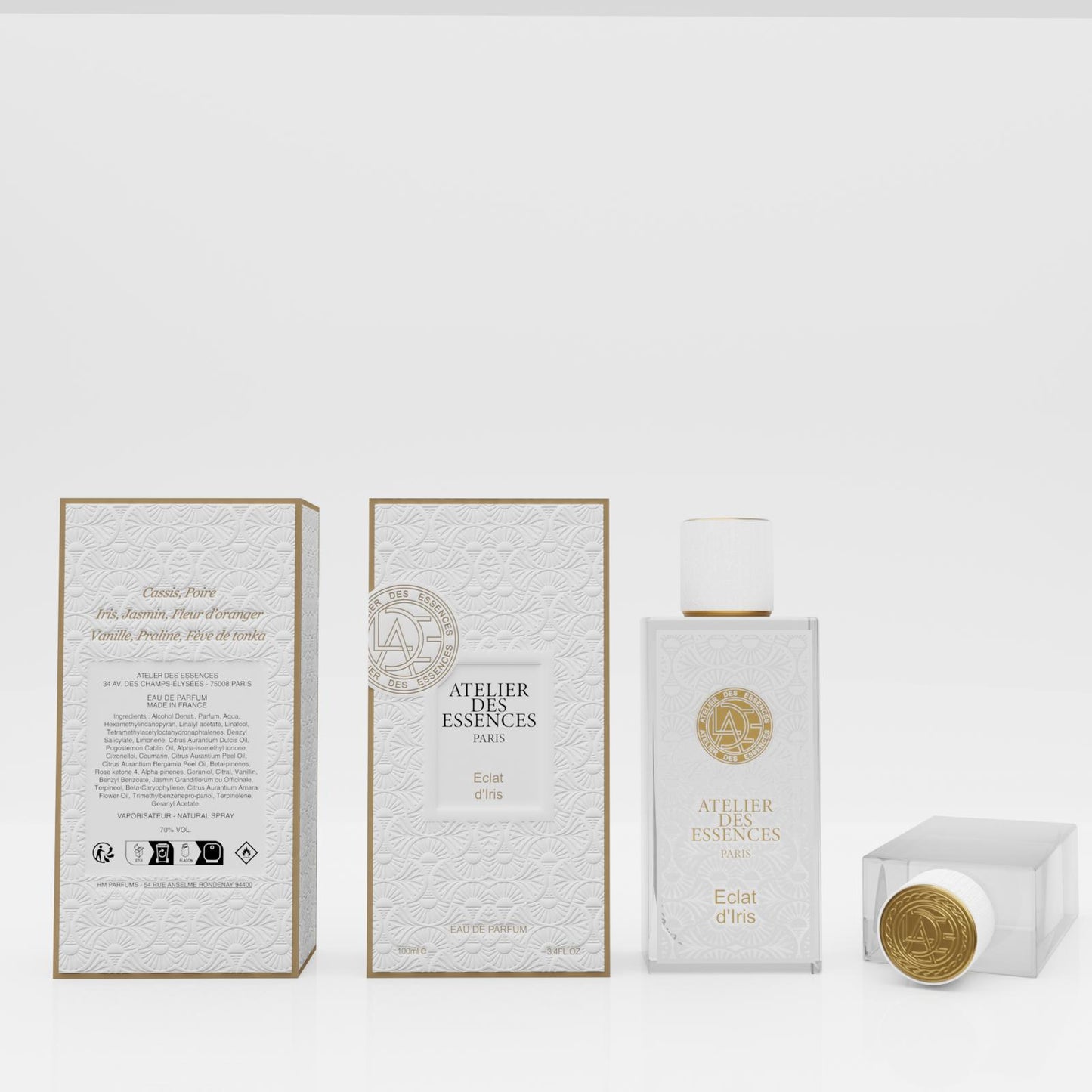 ATELIER DES ESSENCES - Éclat d’Iris – Eau de Parfum Femme 100 ml - Akarra Jade